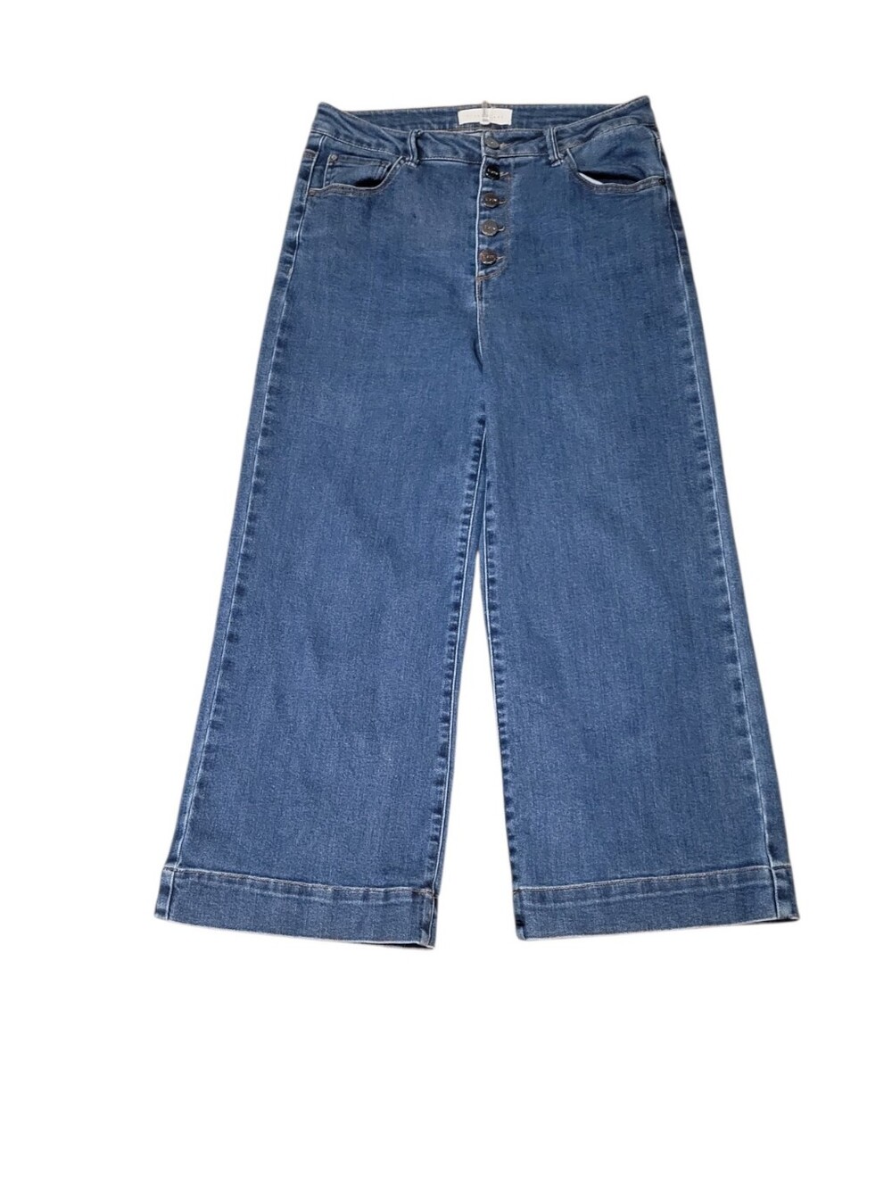 Risen High Rise Wide Leg Jeans